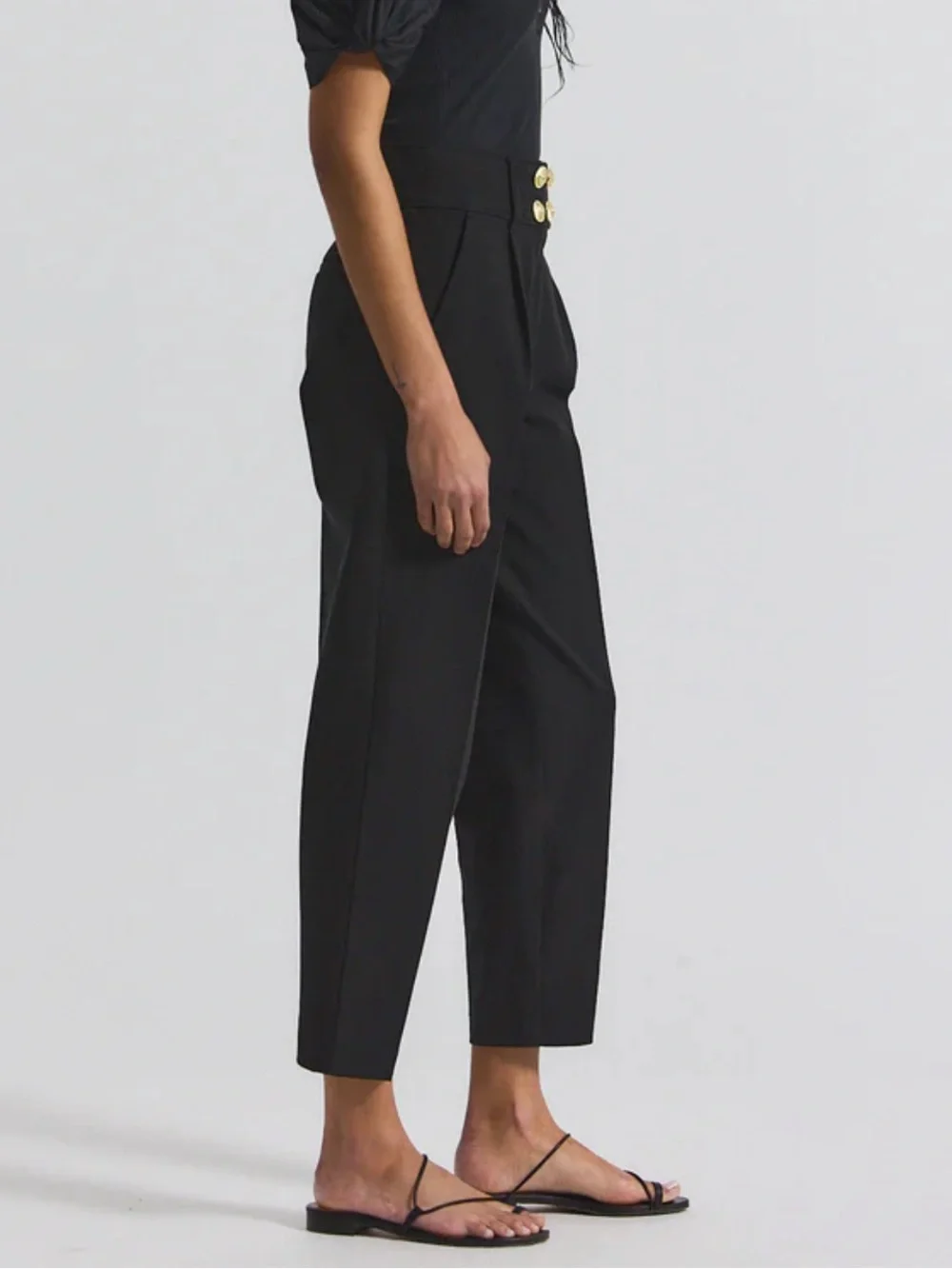 Derek Lam 10 Crosby LEONIE PLEATED TAPERED PANT Size 0 Runs Large Sailor
